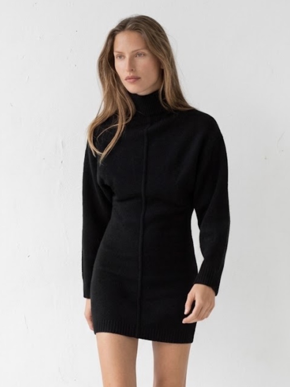 NWT Zara Woman Bloggers Fav SOFT KNIT SHORT DRESS Black Size M Medium